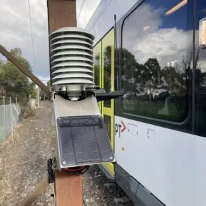 Kallipr’s Rail Temperature Monitor installed on the Yarra Trams network to provide accurate temperature readings for predictive maintenance and scheduling.