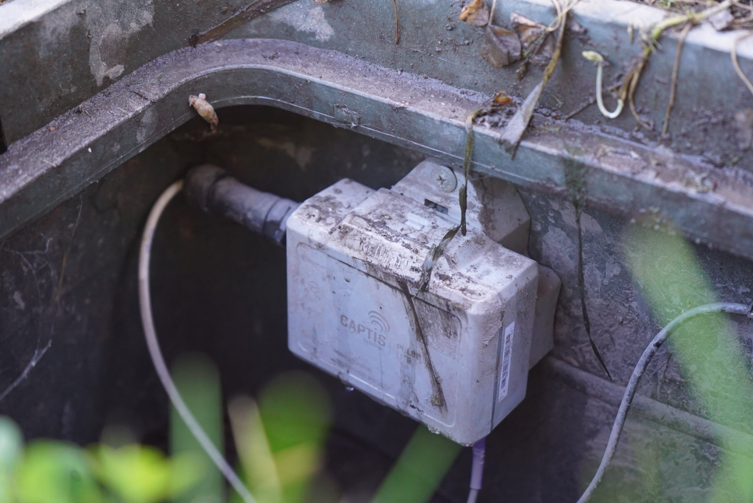 Captis data logger after being submerged in water