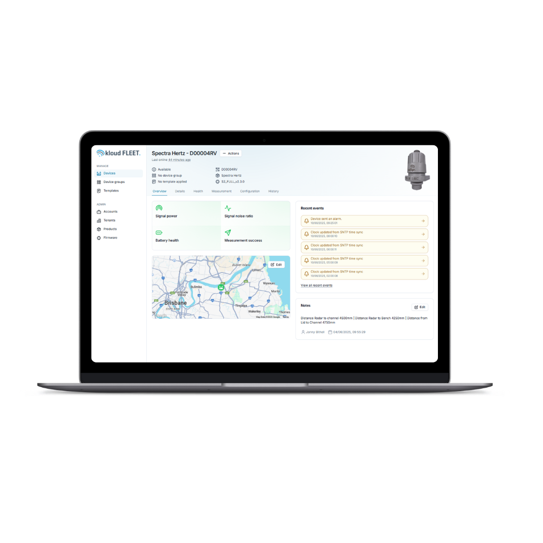 Laptop with Kallipr Kloud Fleet device health dashboard