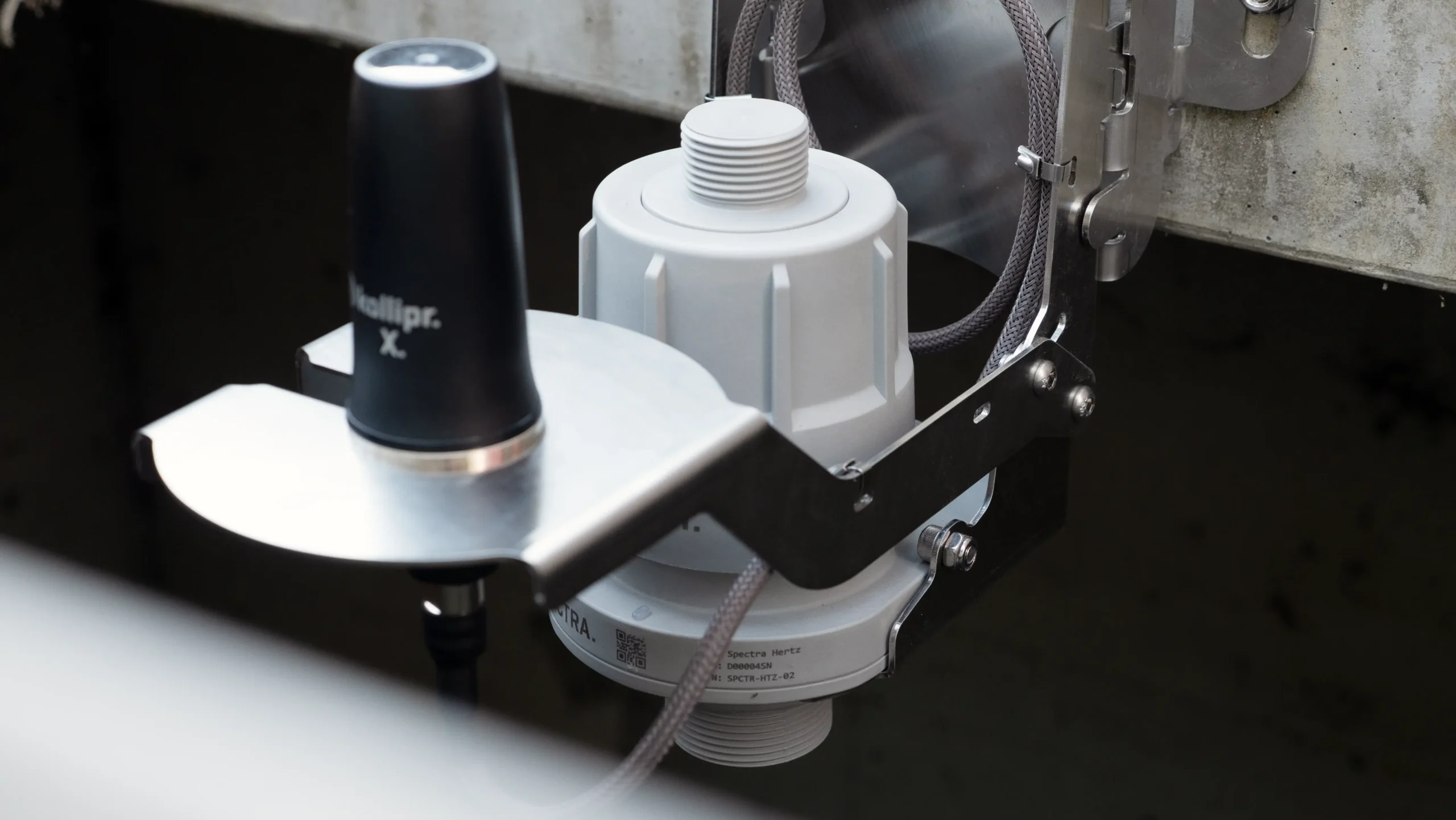 Kallipr's Spectra non-contact radar installed in a sewer pit