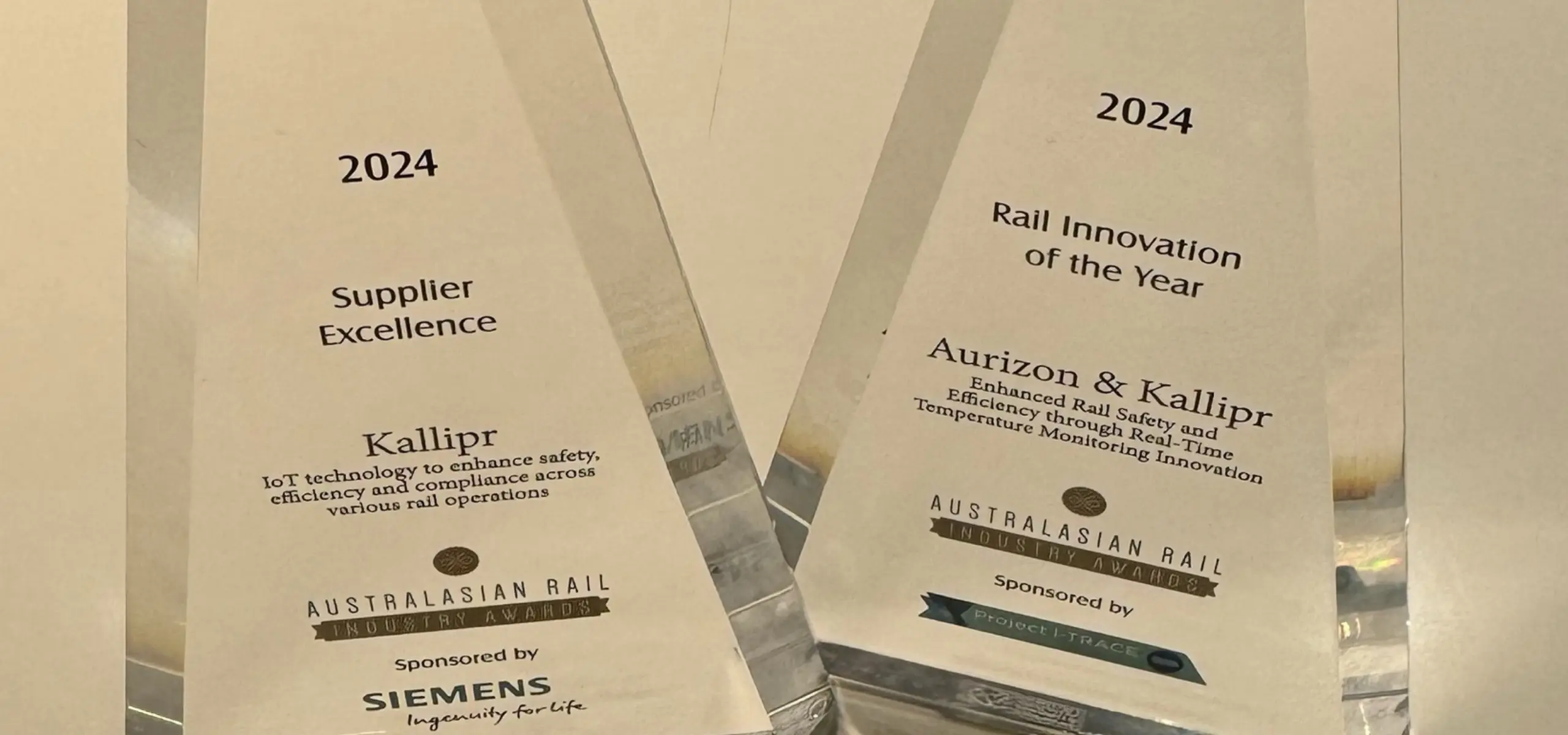 Kallipr takes home two rail industry awards