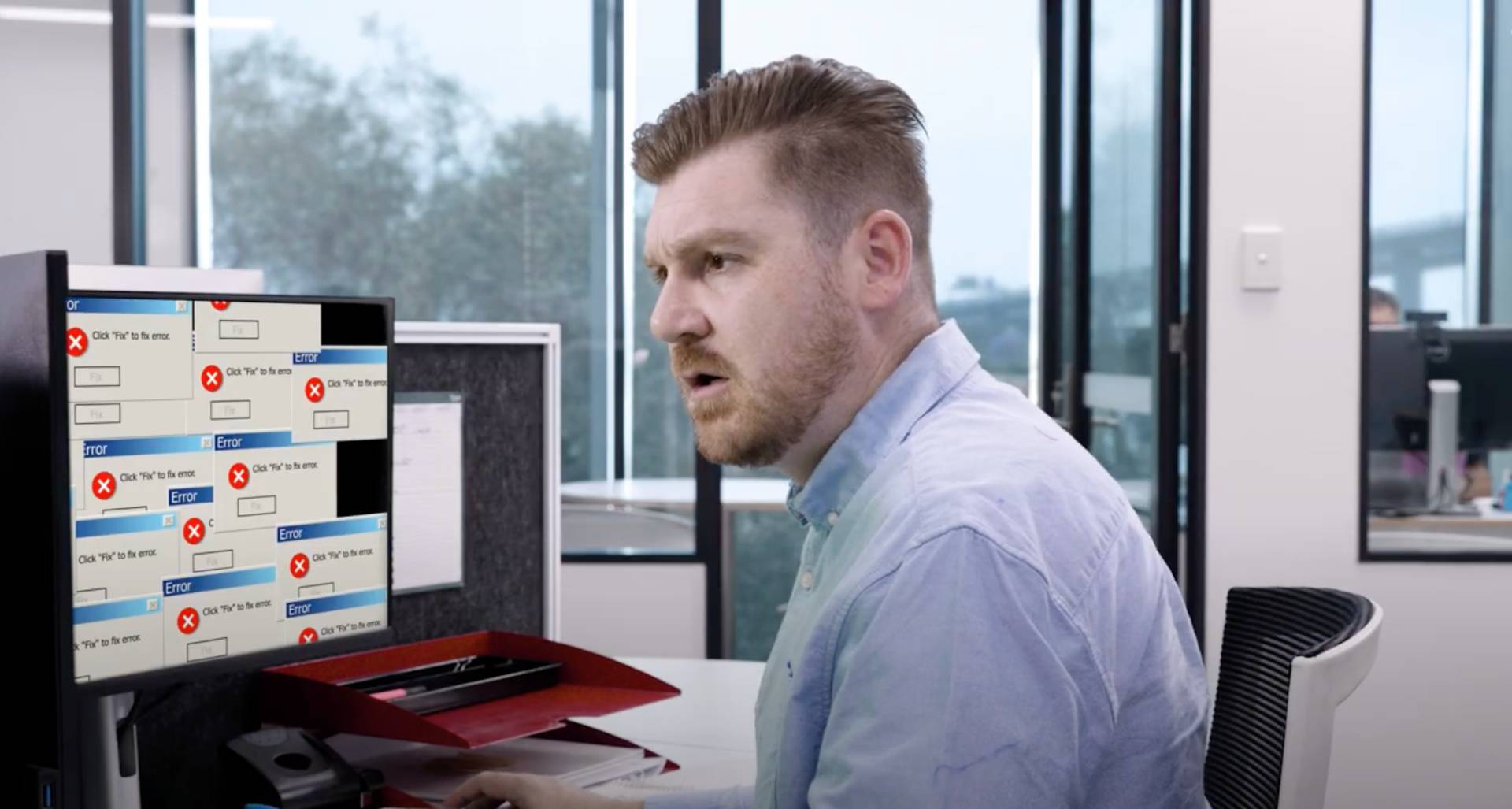 An IoT manager getting frustrated with constant alerts